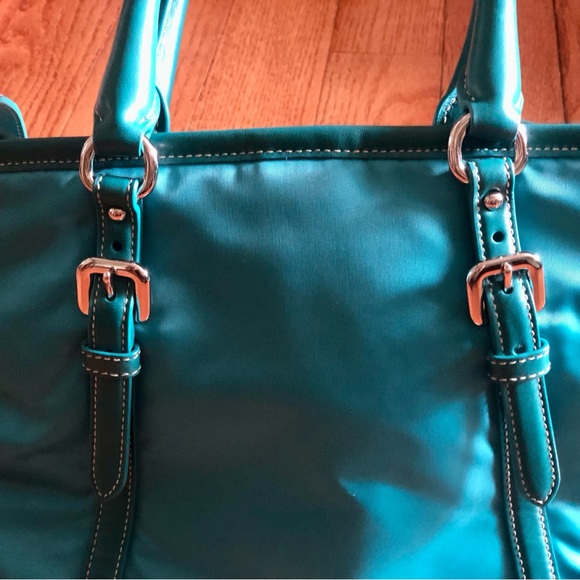 Prada Borsa A Mano Handbag Turquoise / Blue Tessuto + Soft CA BN1841 Tote Hobo - Picture 7 of 17